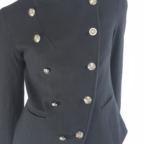 Romeo & Juliet Couture Black Military-Style Double Breasted Blazer - Picture 2 of 7